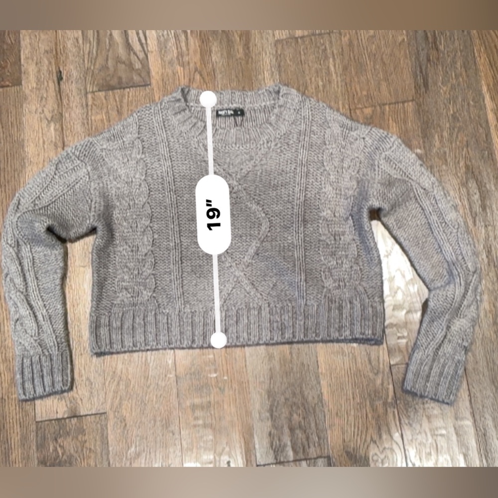 Nasty Gal Gray Cable Knit Sweater - Picture 7 of 13